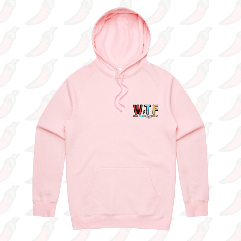 S / Pink / Small Front Print WTF ๐ท๐
โ Unisex Hoodie