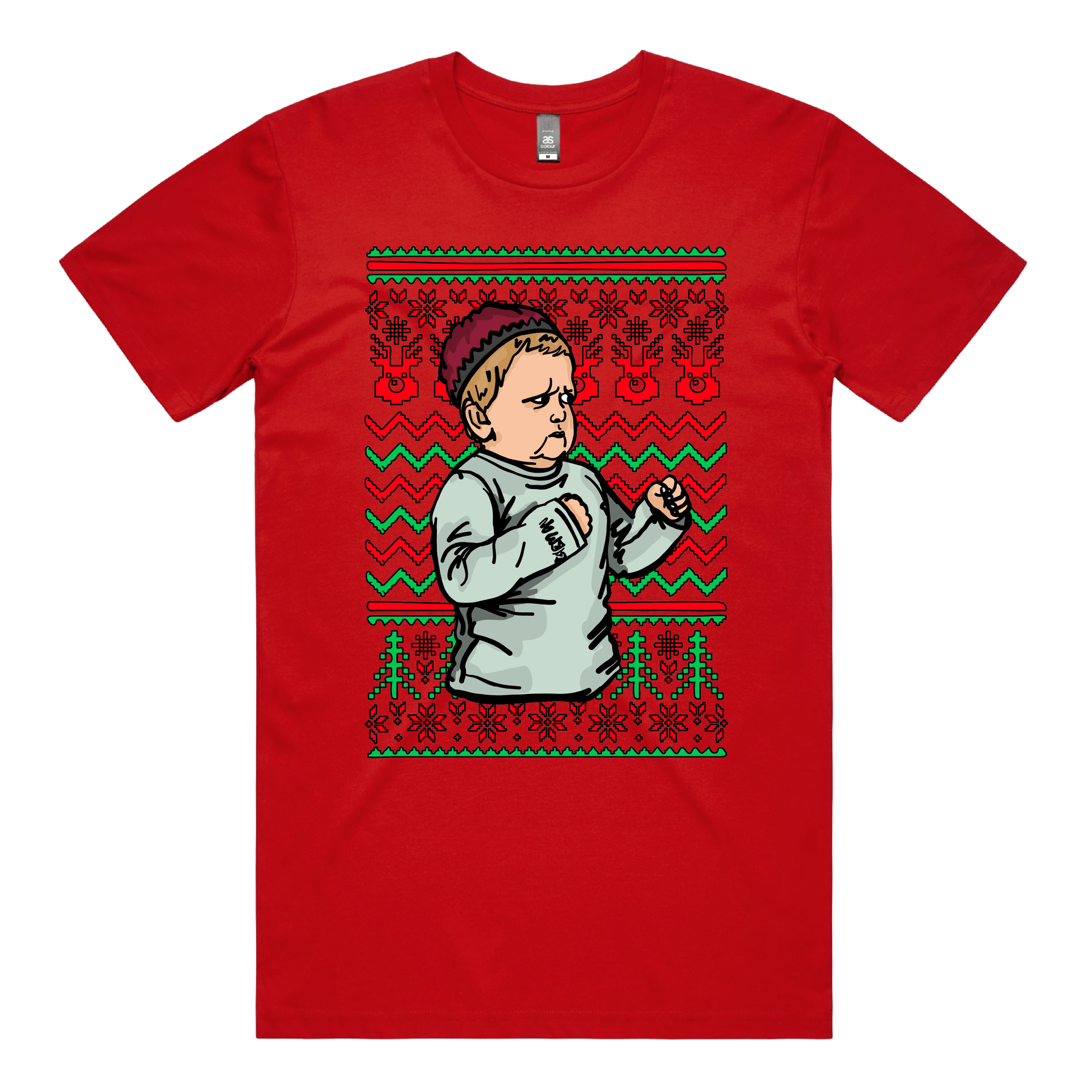 S / Red / Large Front Design Hasbulla Christmas ๐ฅ๐ โ Men's T Shirt