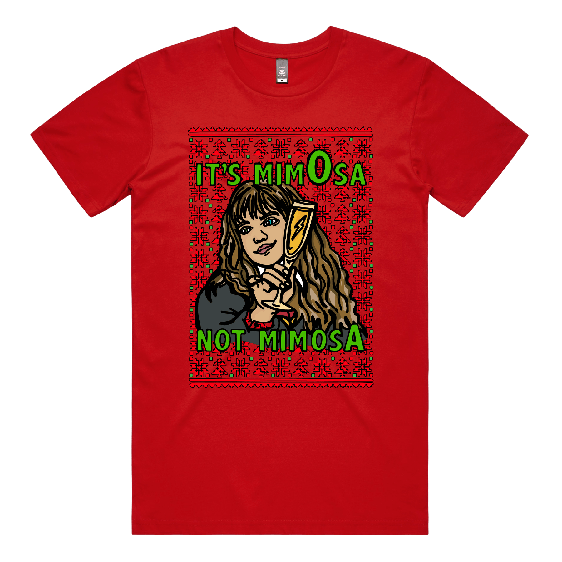 S / Red / Large Front Design Hermione Mimosa โก๐ฅ โ Men's T Shirt
