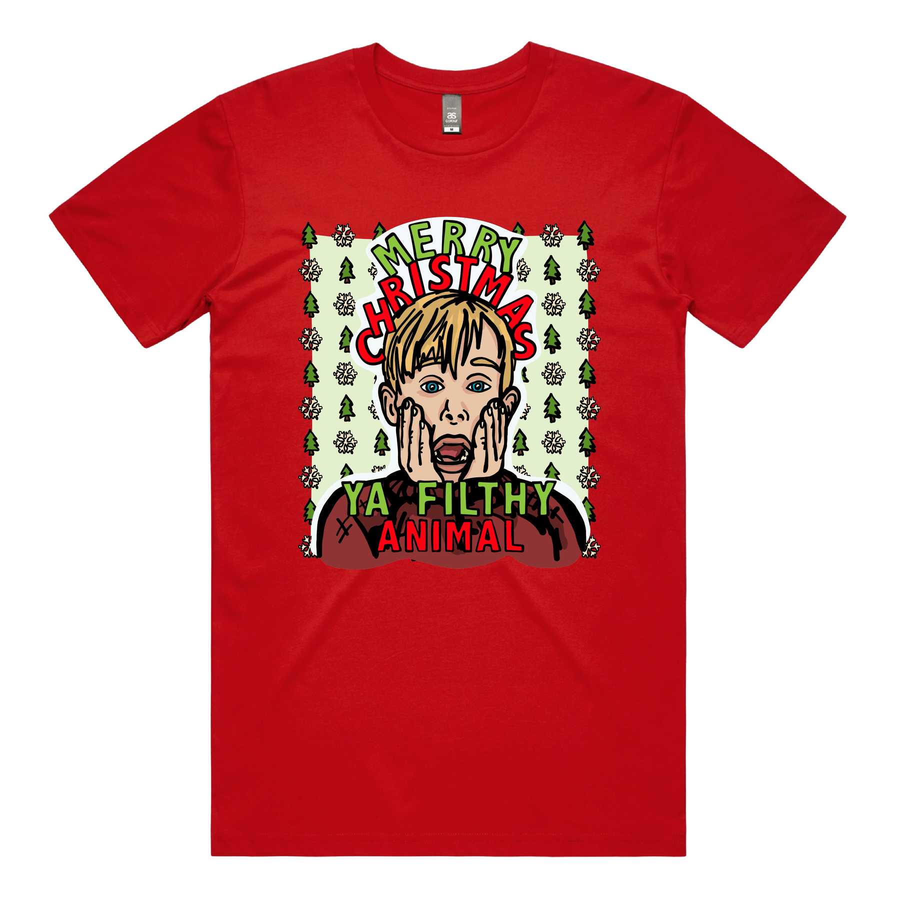 S / Red / Large Front Design Home Alone Christmas ๐ ๐
- Men's T Shirt