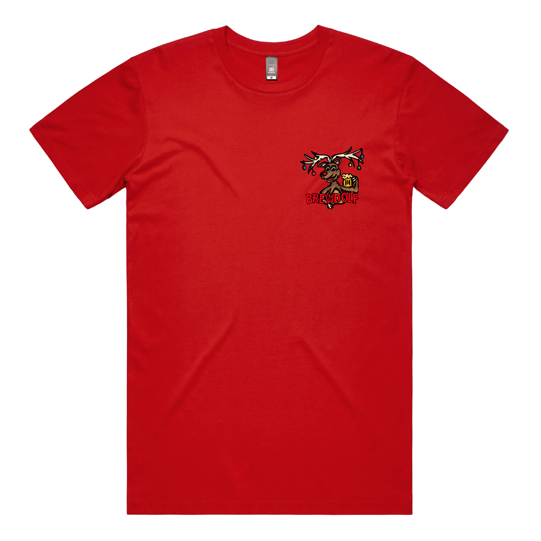 S / Red / Small Front Design Brewdolf ๐ฆ โ Men's T Shirt