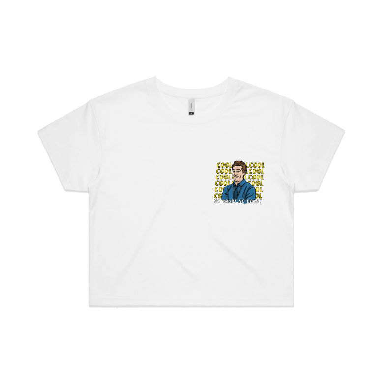 S / White Cool Cool Cool 👮♂️ - Women's Crop Top
