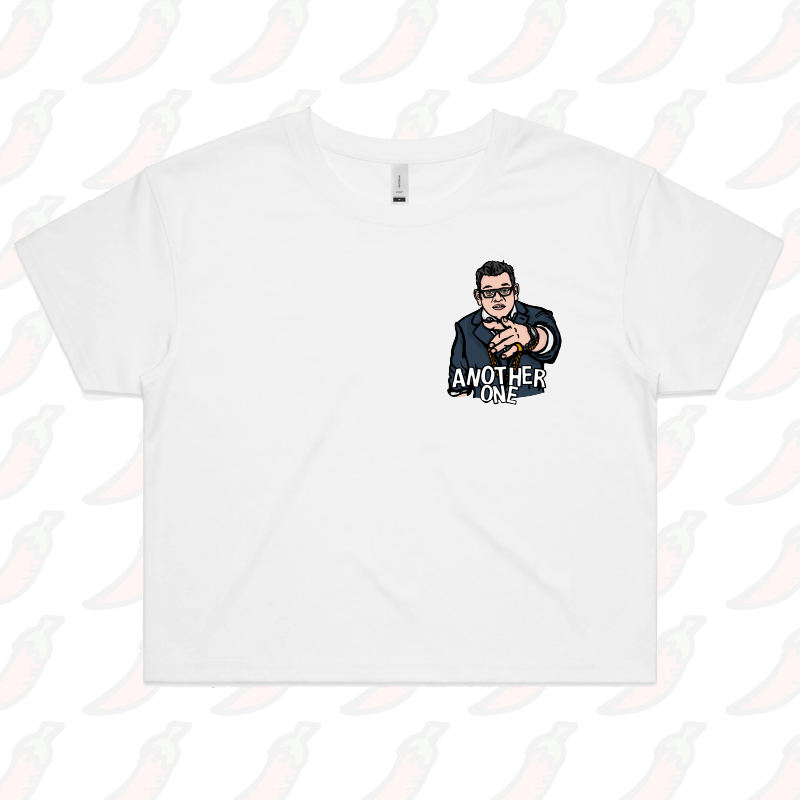 S / White Dan Andrews "Another One" 🔒 - Women's Crop Top