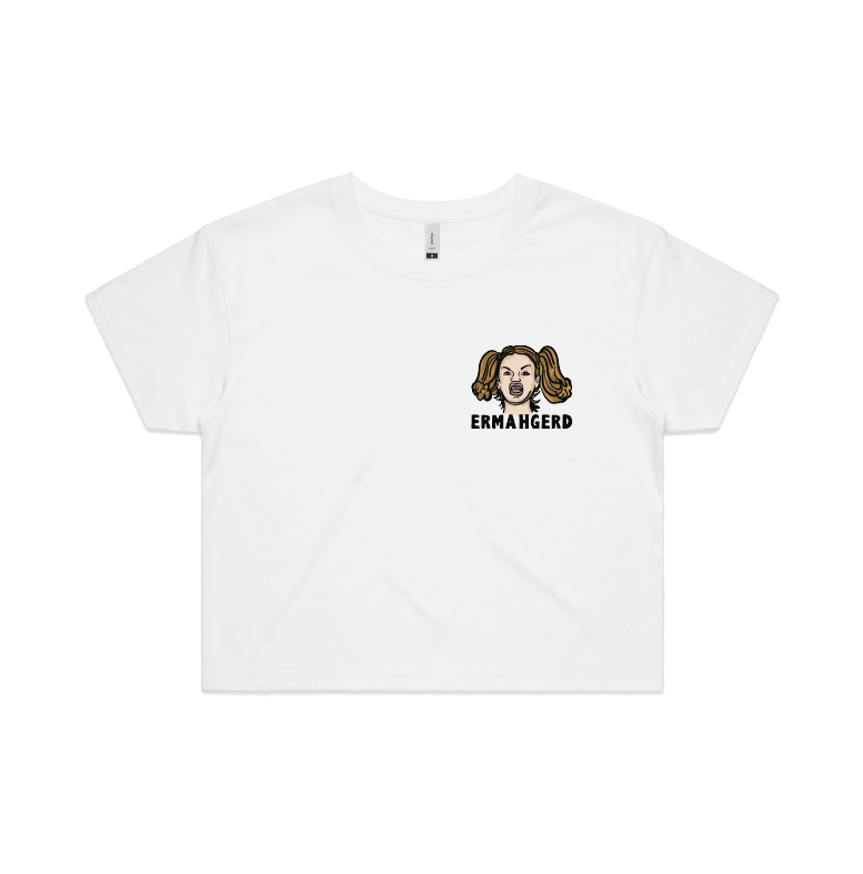 S / White ERMAHGERD! 🤓 - Women's Crop Top