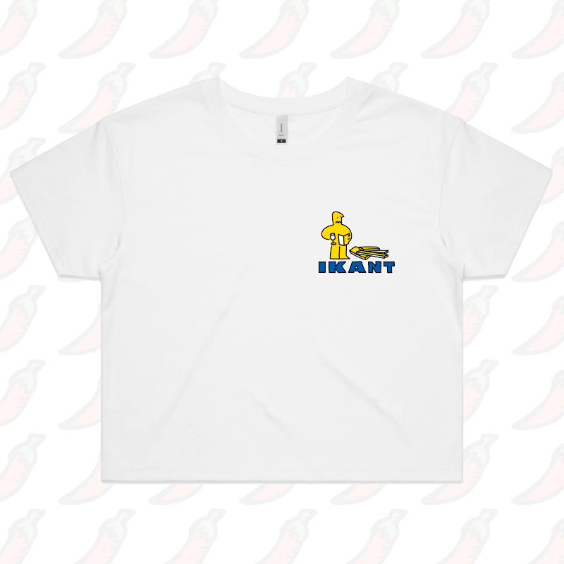 S / White IKant 🪛 – Women's Crop Top