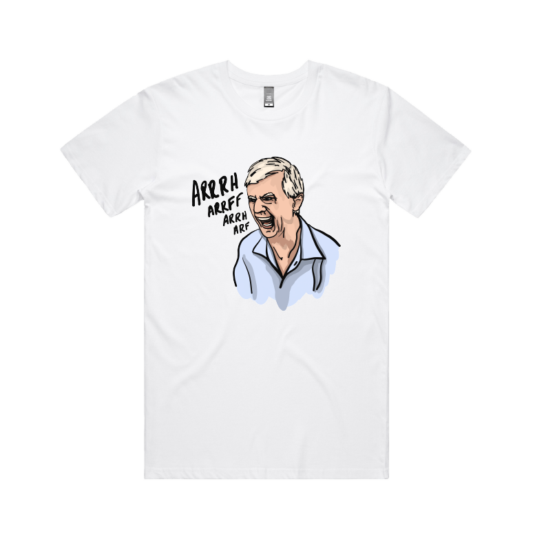 S / White / Large Front Design Barking Dog Man 🗣️ - Men's T Shirt