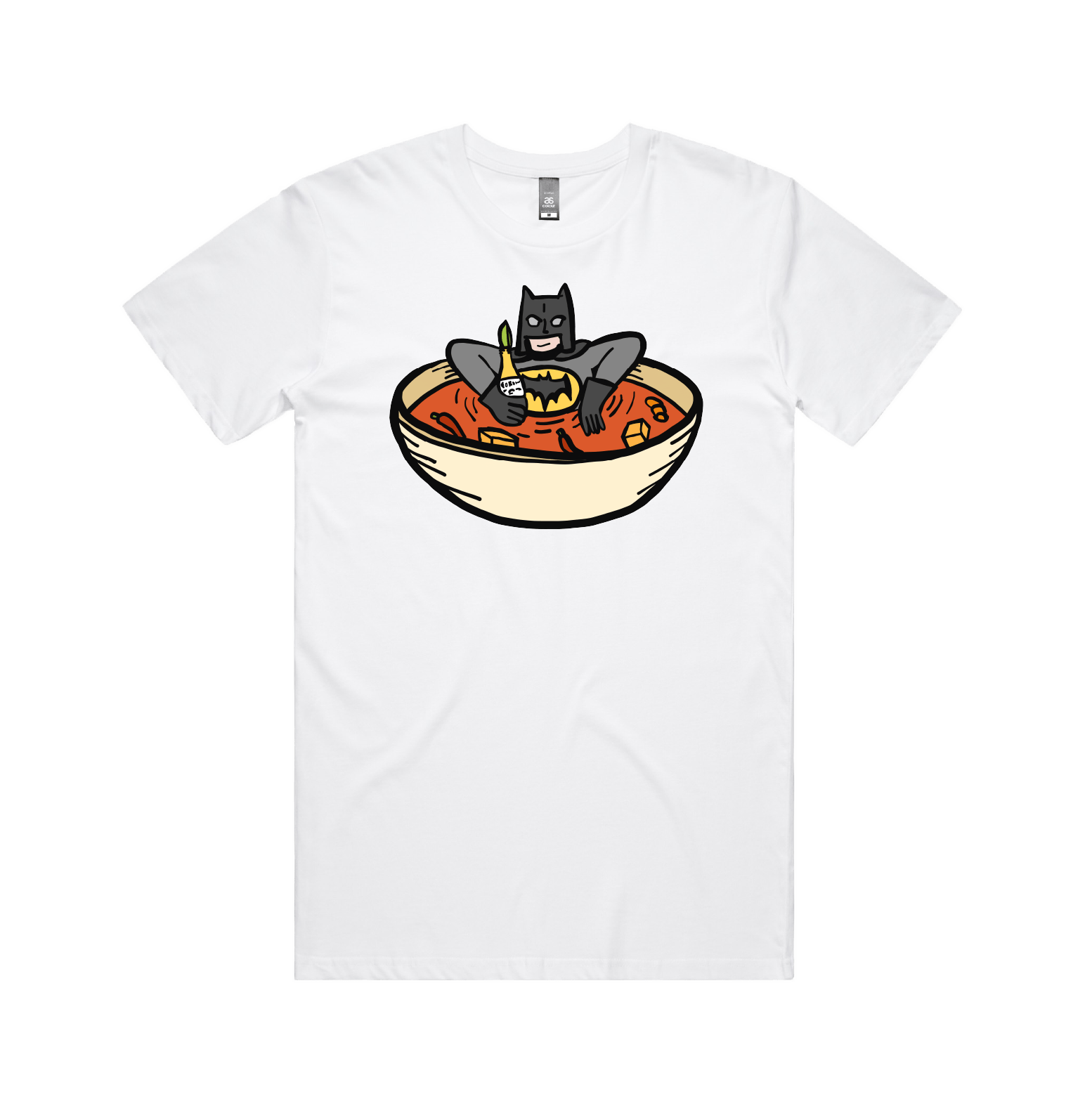 S / White / Large Front Design Bat Soup ๐ฆ - Men's T Shirt