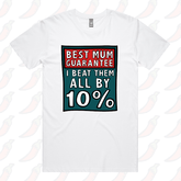 S / White / Large Front Design Best Mum Guarantee ๐จ - Men's T Shirt