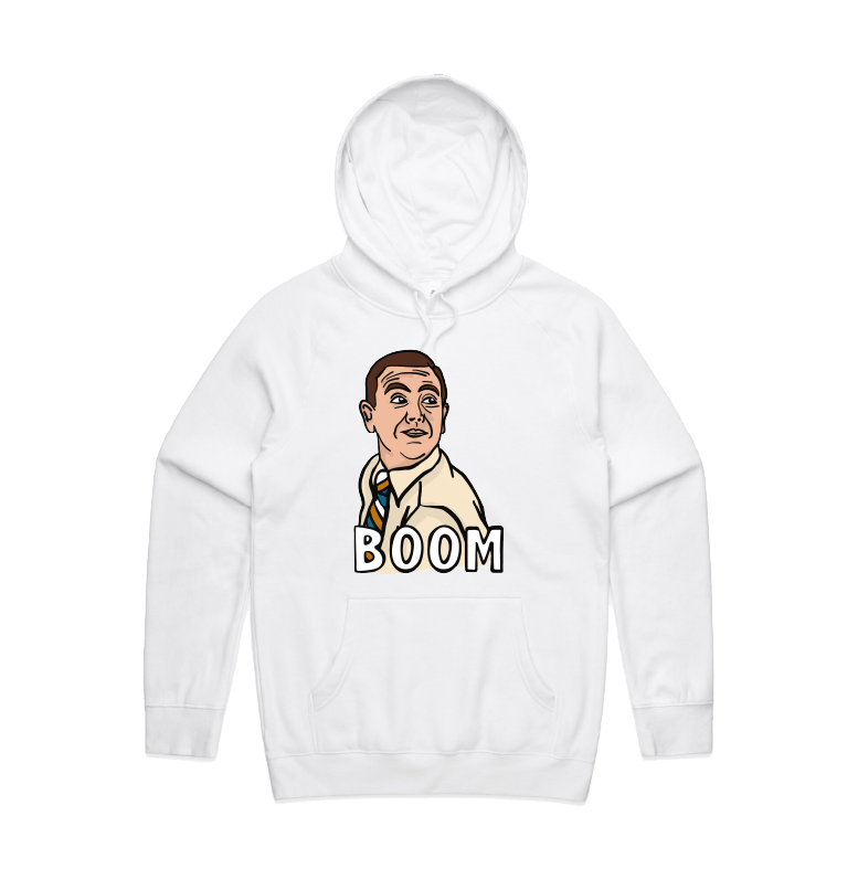 S / White / Large Front Design Boom Boyle ๐จ - Unisex Hoodie