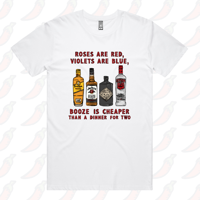 S / White / Large Front Design Boozy Date Night ๐ธ - Men's T Shirt