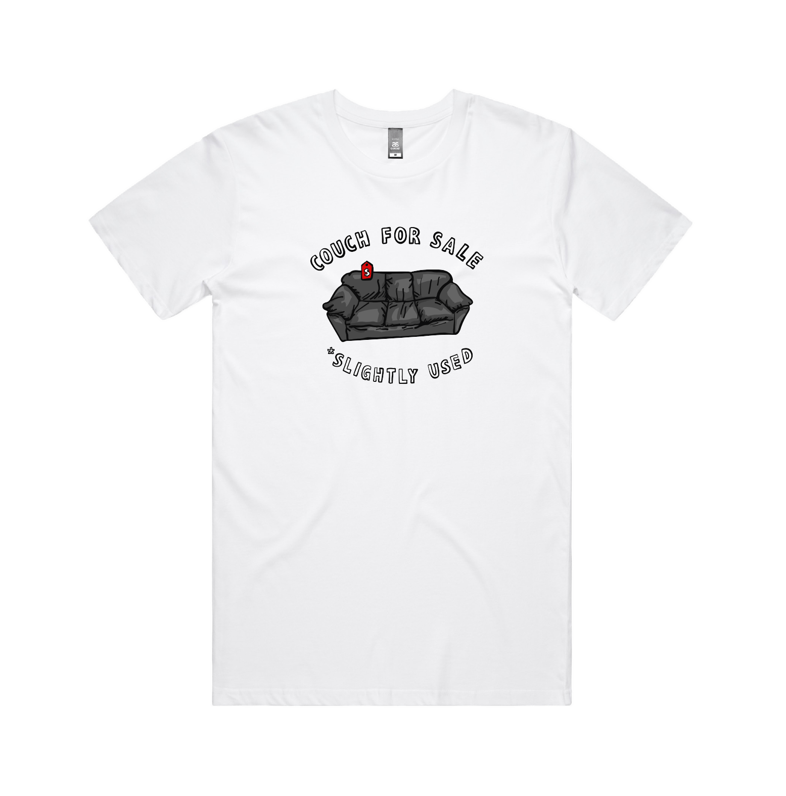 S / White / Large Front Design Casting Couch ๐น - Men's T Shirt