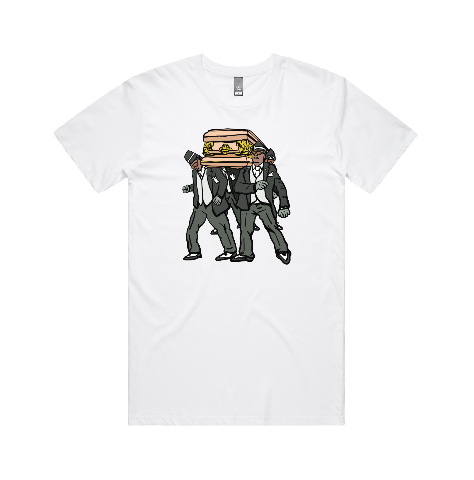 S / White / Large Front Design Coffin Dance ⚰️ - Men's T Shirt