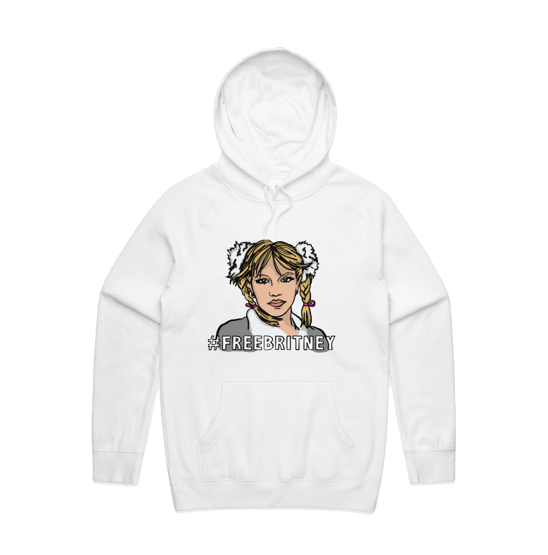 S / White / Large Front Design FREE BRITNEY 🎤 - Unisex Hoodie