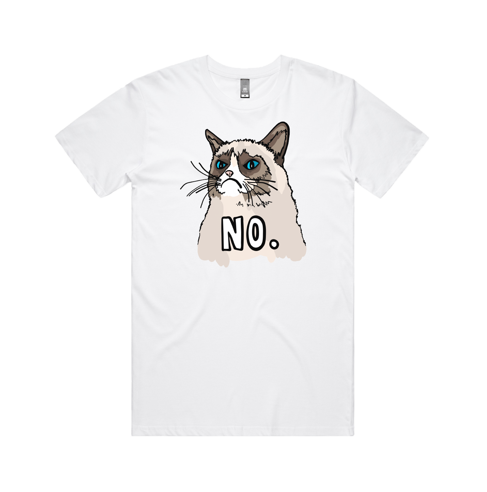 S / White / Large Front Design Grumpy Cat! ๐พ - Men's T Shirt