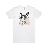 S / White / Large Front Design Grumpy Cat! ๐พ - Men's T Shirt