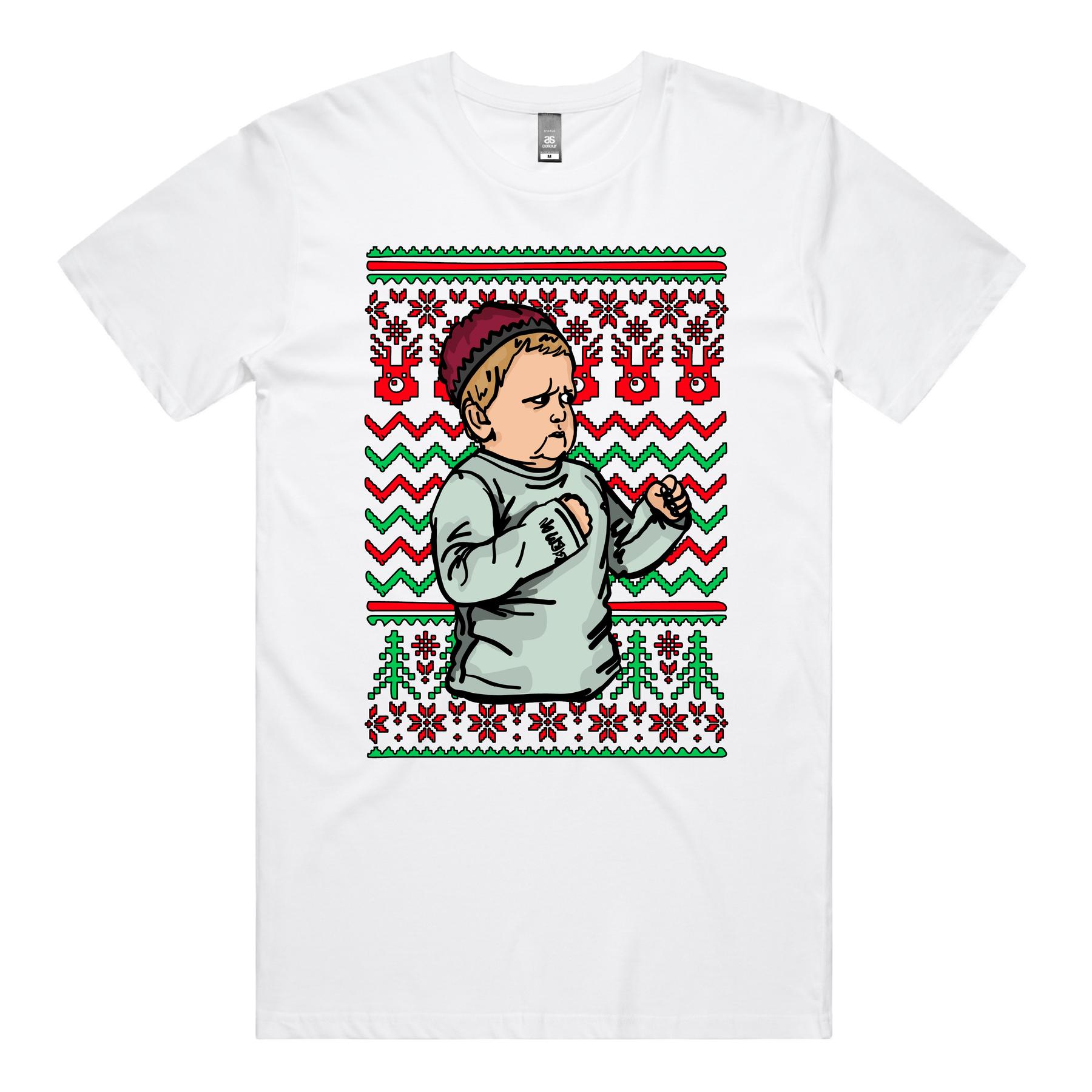 S / White / Large Front Design Hasbulla Christmas ๐ฅ๐ โ Men's T Shirt
