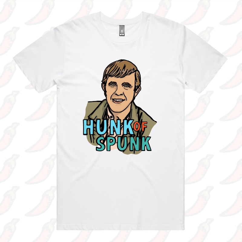 S / White / Large Front Design Hunk Of Spunk ๐ฑ- Men's T Shirt