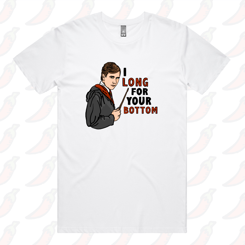S / White / Large Front Design I Long for your Bottom ๐โก - Men's T Shirt