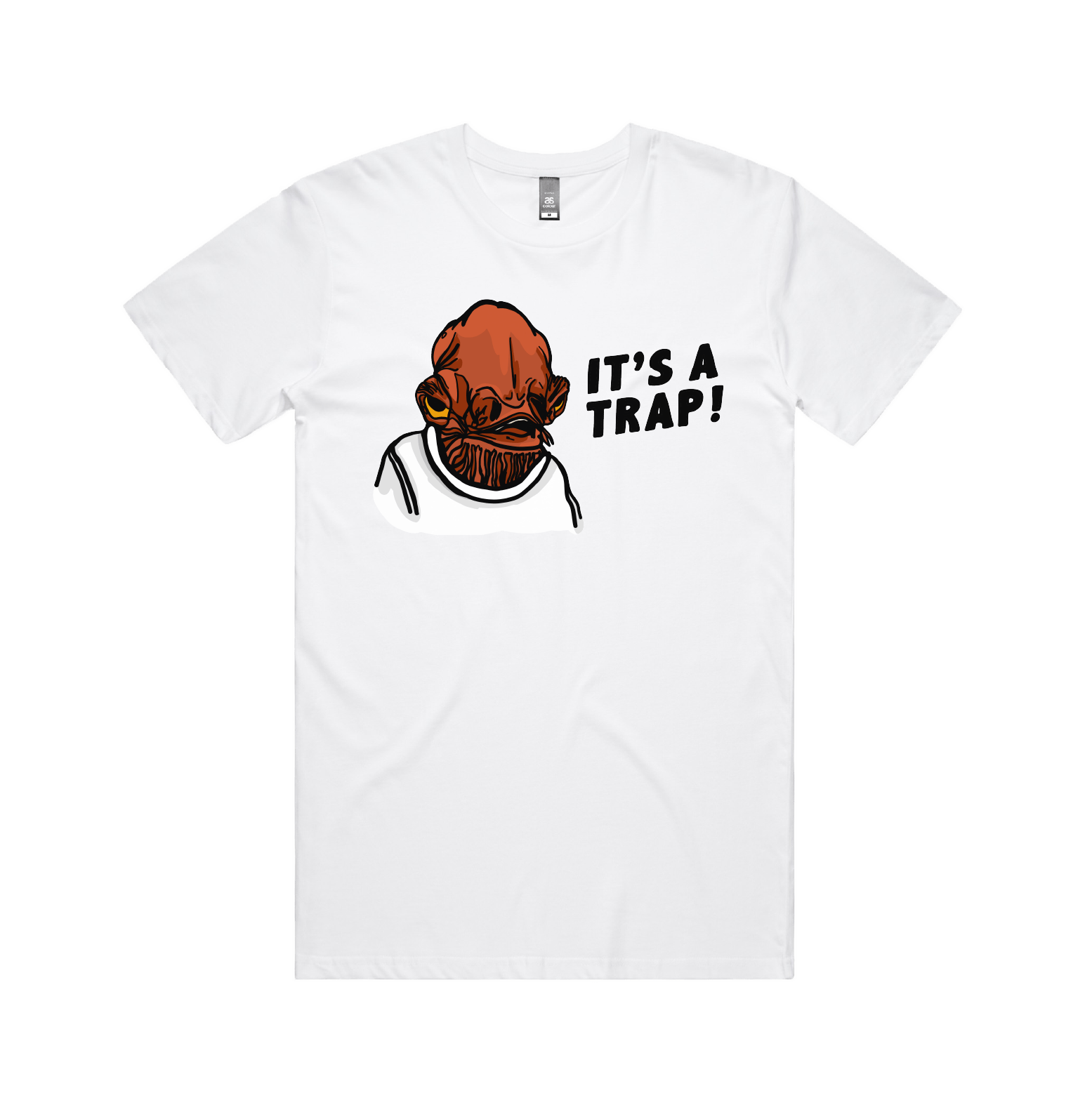 S / White / Large Front Design It's a Trap โ - Men's T Shirt