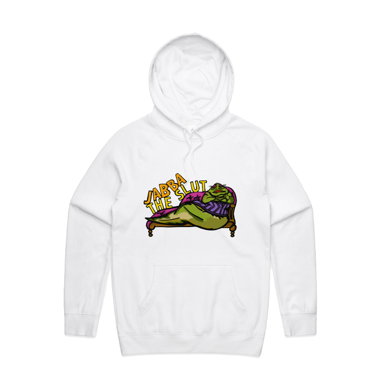 S / White / Large Front Design Jabba The Slut ⛓️ - Unisex Hoodie