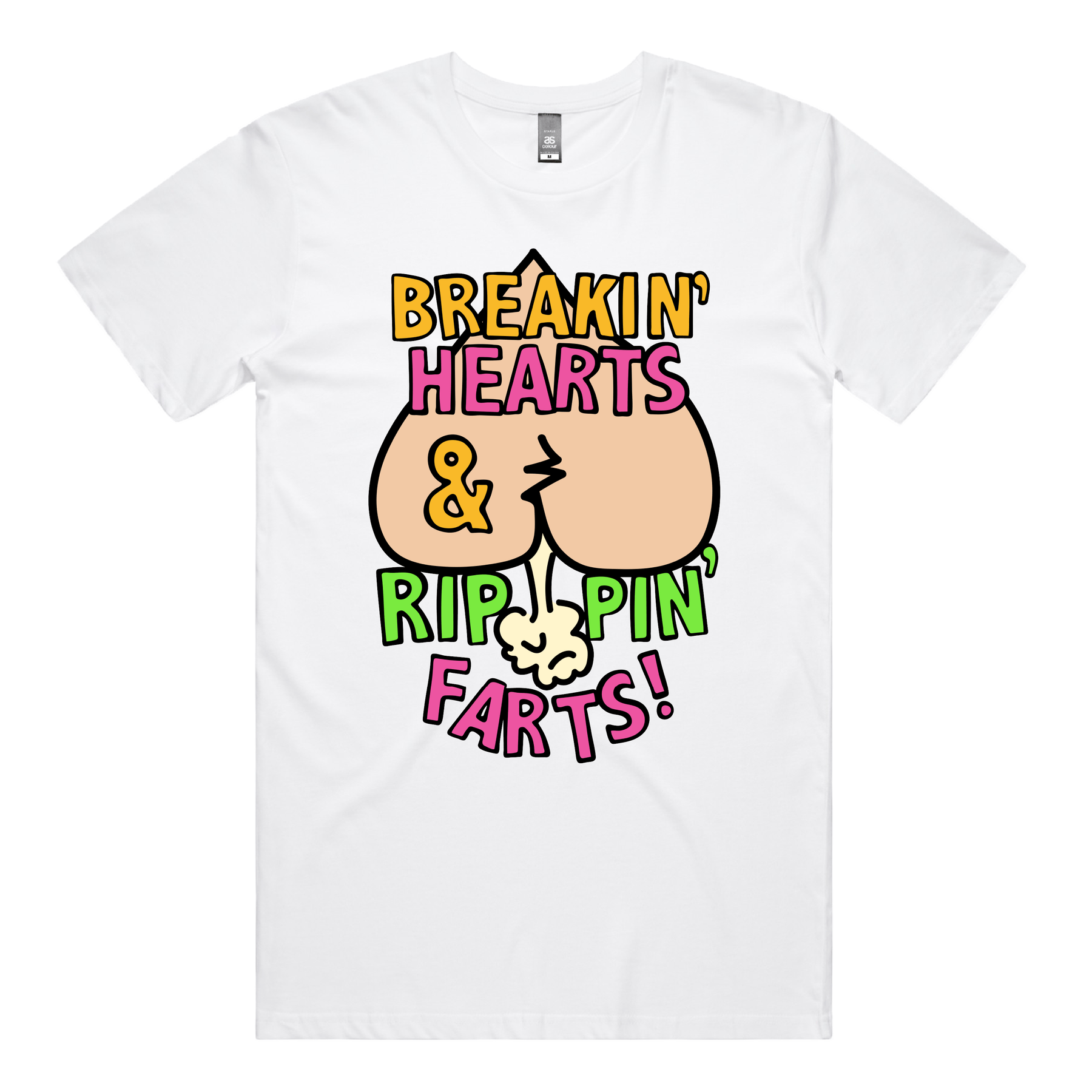 S / White / Large Front Design Rippin Farts ๐๐จ - Men's T Shirt