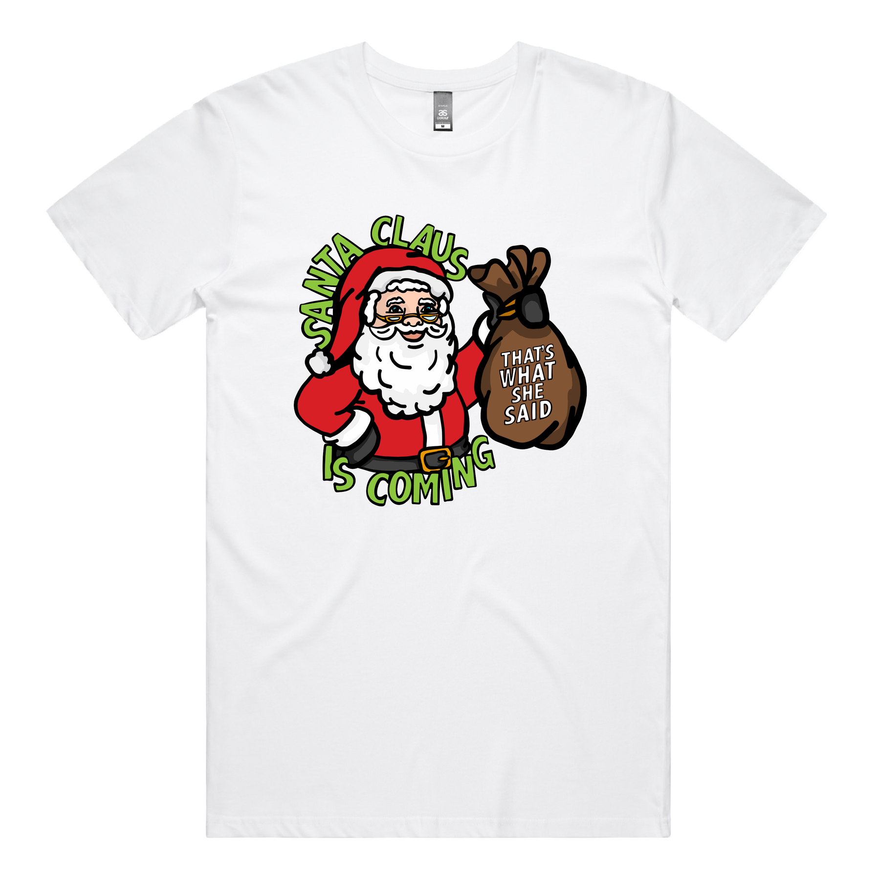 S / White / Large Front Design Santa is Coming ๐
๐ - Men's T Shirt