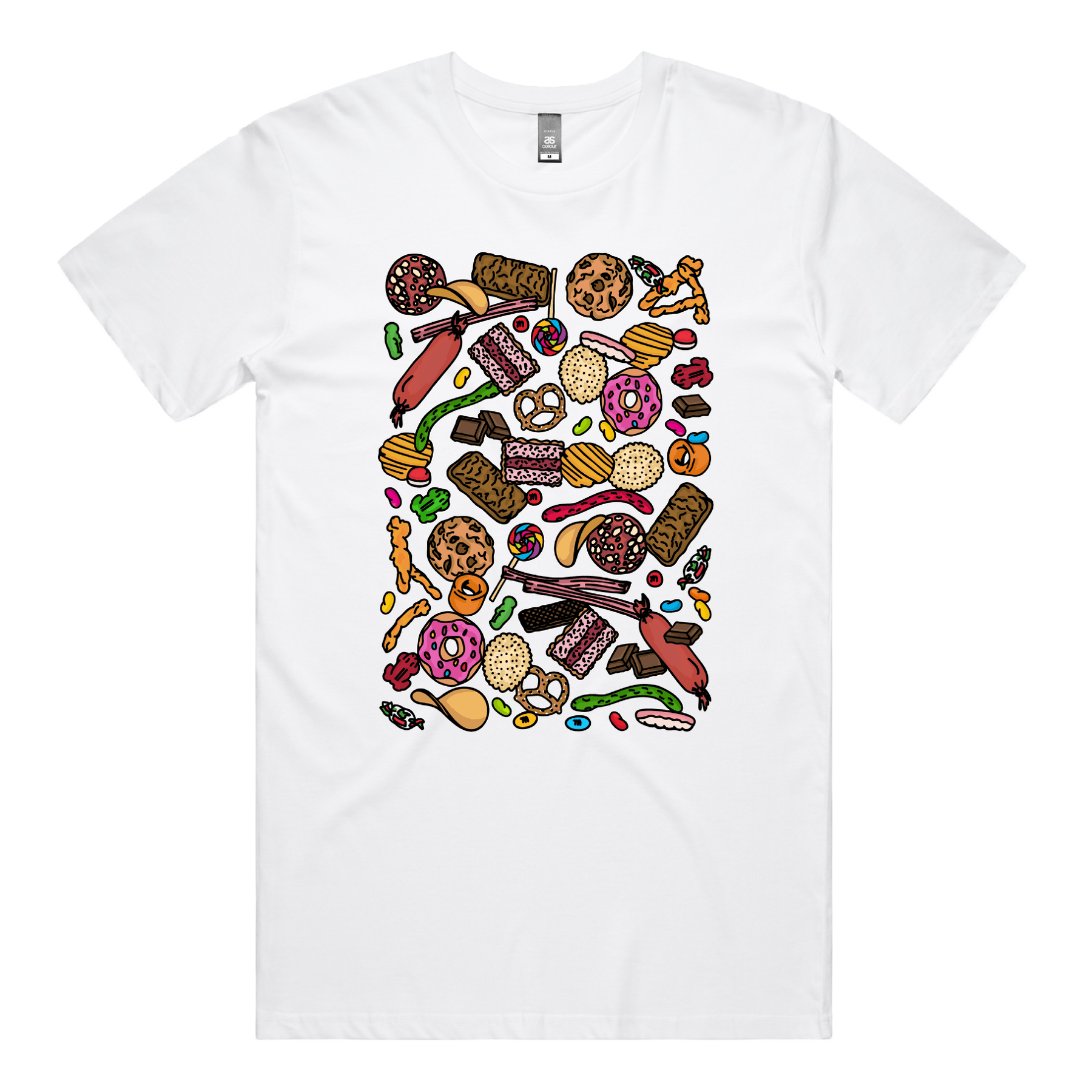 S / White / Large Front Design Snacks! ๐ฌ๐ช - Men's T Shirt