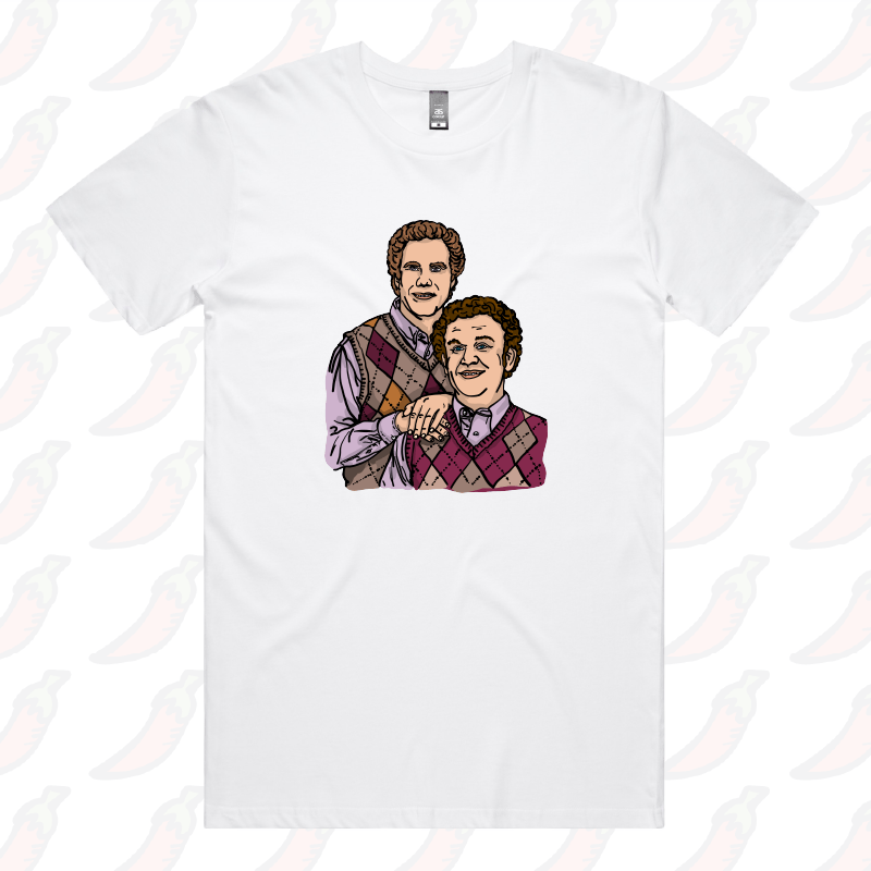 S / White / Large Front Design Step Brothers 👨🏽‍🤝‍👨🏻 - Men's T Shirt