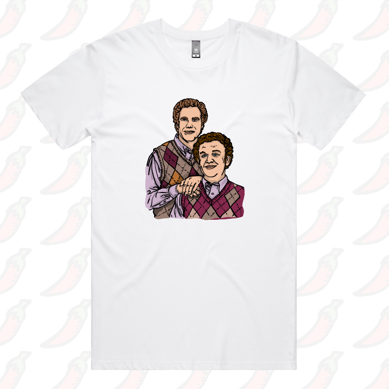 S / White / Large Front Design Step Brothers ๐จ๐ฝโ๐คโ๐จ๐ป - Men's T Shirt