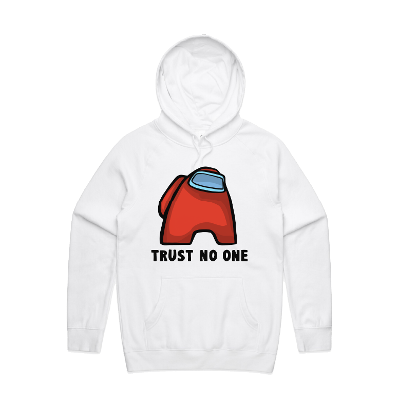 S / White / Large Front Print Among Us ๐จโ๐ - Unisex Hoodie
