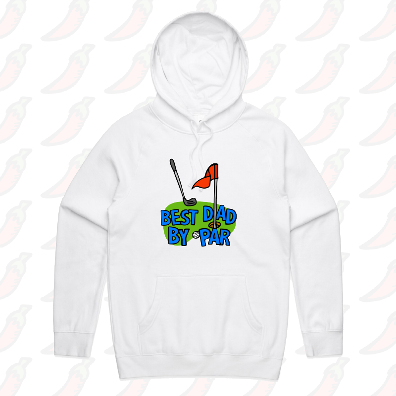S / White / Large Front Print Best Dad By Par Green ⛳ - Unisex Hoodie
