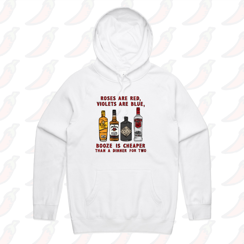 S / White / Large Front Print Boozy Date Night ๐ธ - Unisex Hoodie