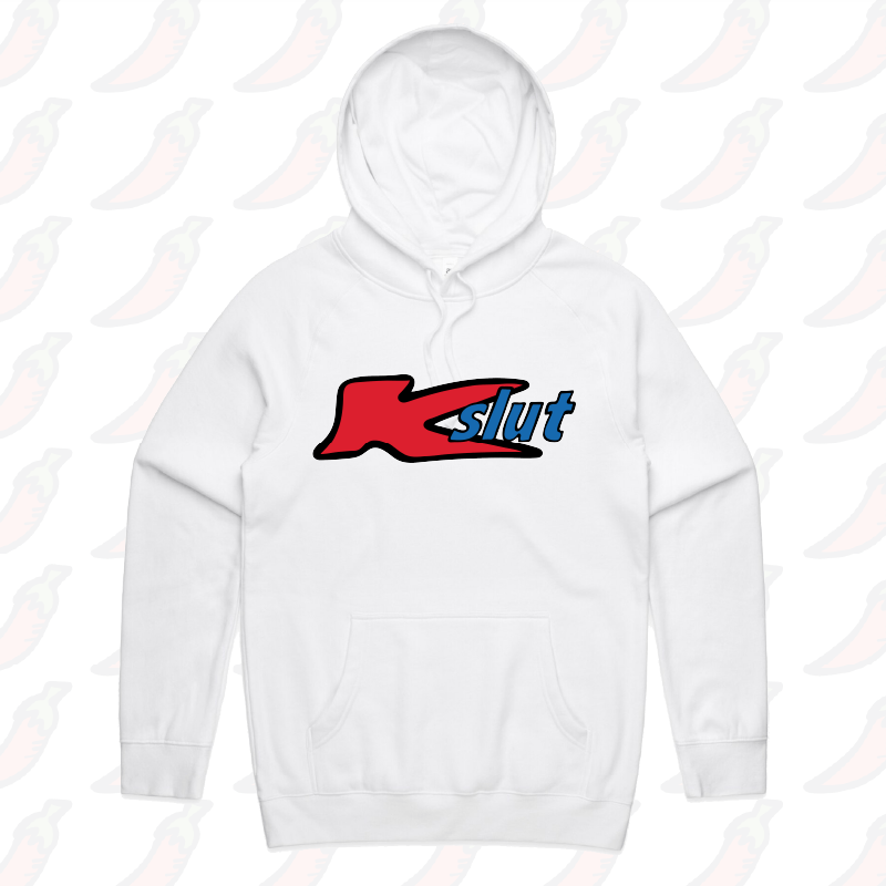 S / White / Large Front Print Klut 🛍️ - Unisex Hoodie