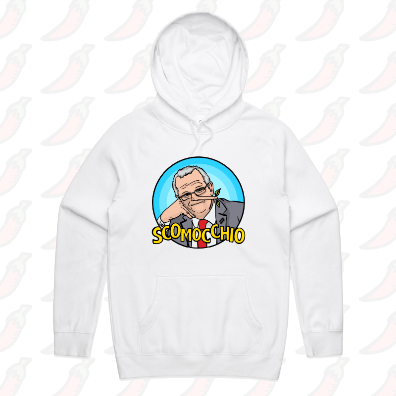 S / White / Large Front Print Scomocchio ๐ โ Unisex Hoodie
