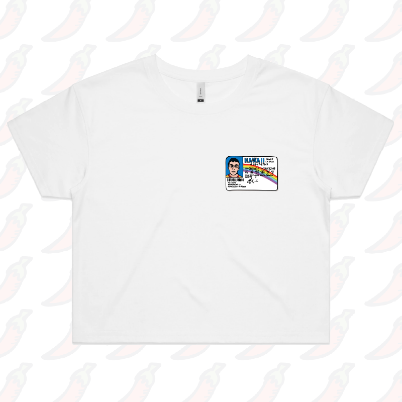 S / White McLovin 🤓🌈 – Women's Crop Top