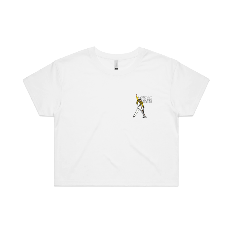 S / White Mummaaaaa 🎙️ - Women's Crop Top