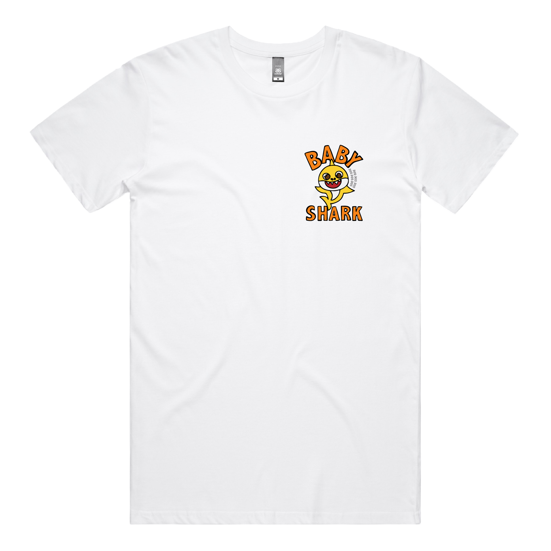 S / White / Small Front Design Baby Shark ๐ฆ - Men's T Shirt