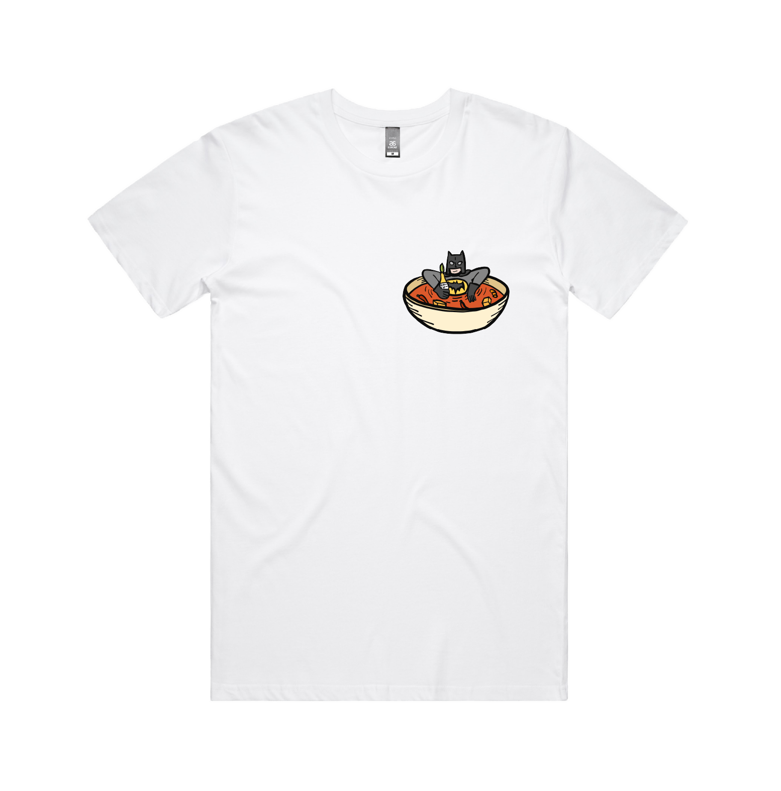S / White / Small Front Design Bat Soup ๐ฆ - Men's T Shirt