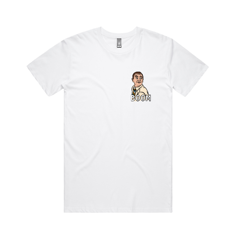 S / White / Small Front Design Boom Boyle ๐จ - Men's T Shirt