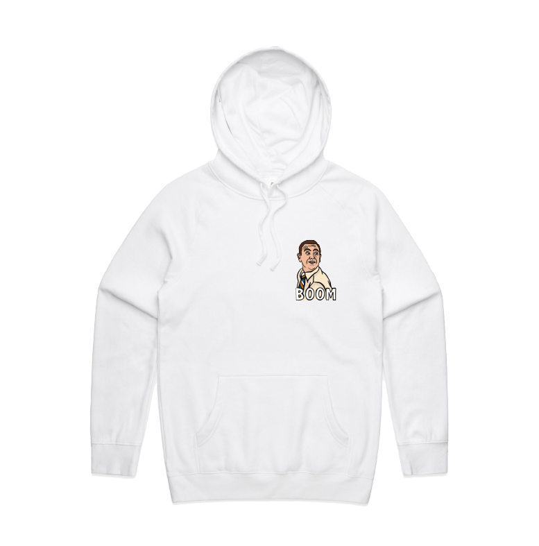 S / White / Small Front Design Boom Boyle ๐จ - Unisex Hoodie
