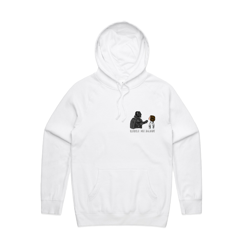 S / White / Small Front Design Choke Me Daddy 😲 - Unisex Hoodie
