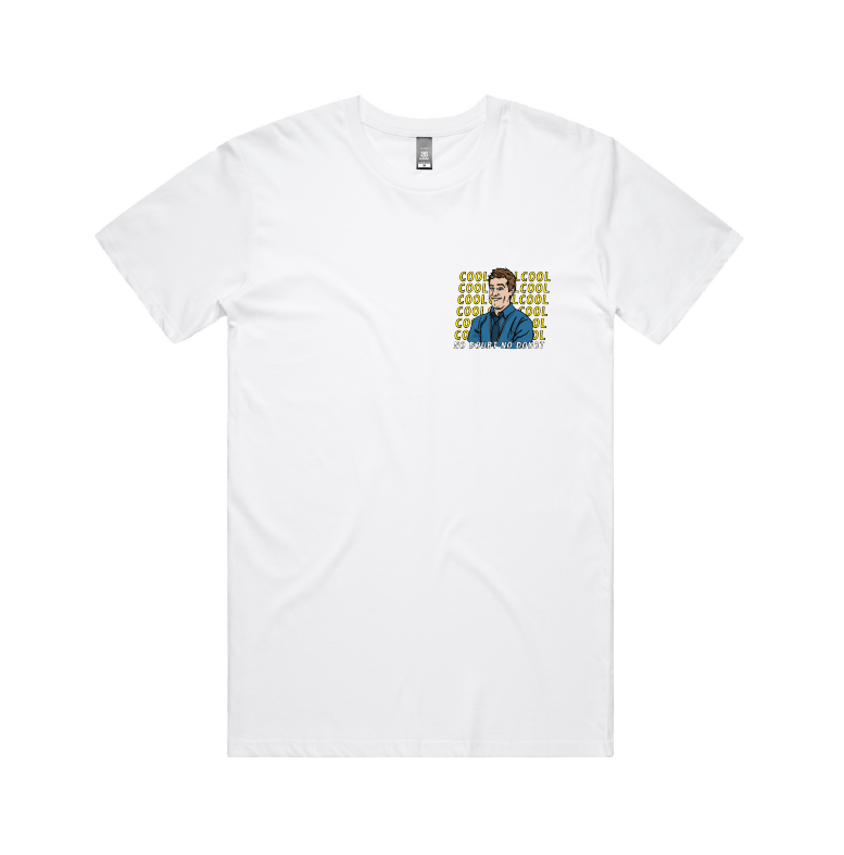 S / White / Small Front Design Cool Cool Cool ๐ฎโโ๏ธ - Men's T Shirt
