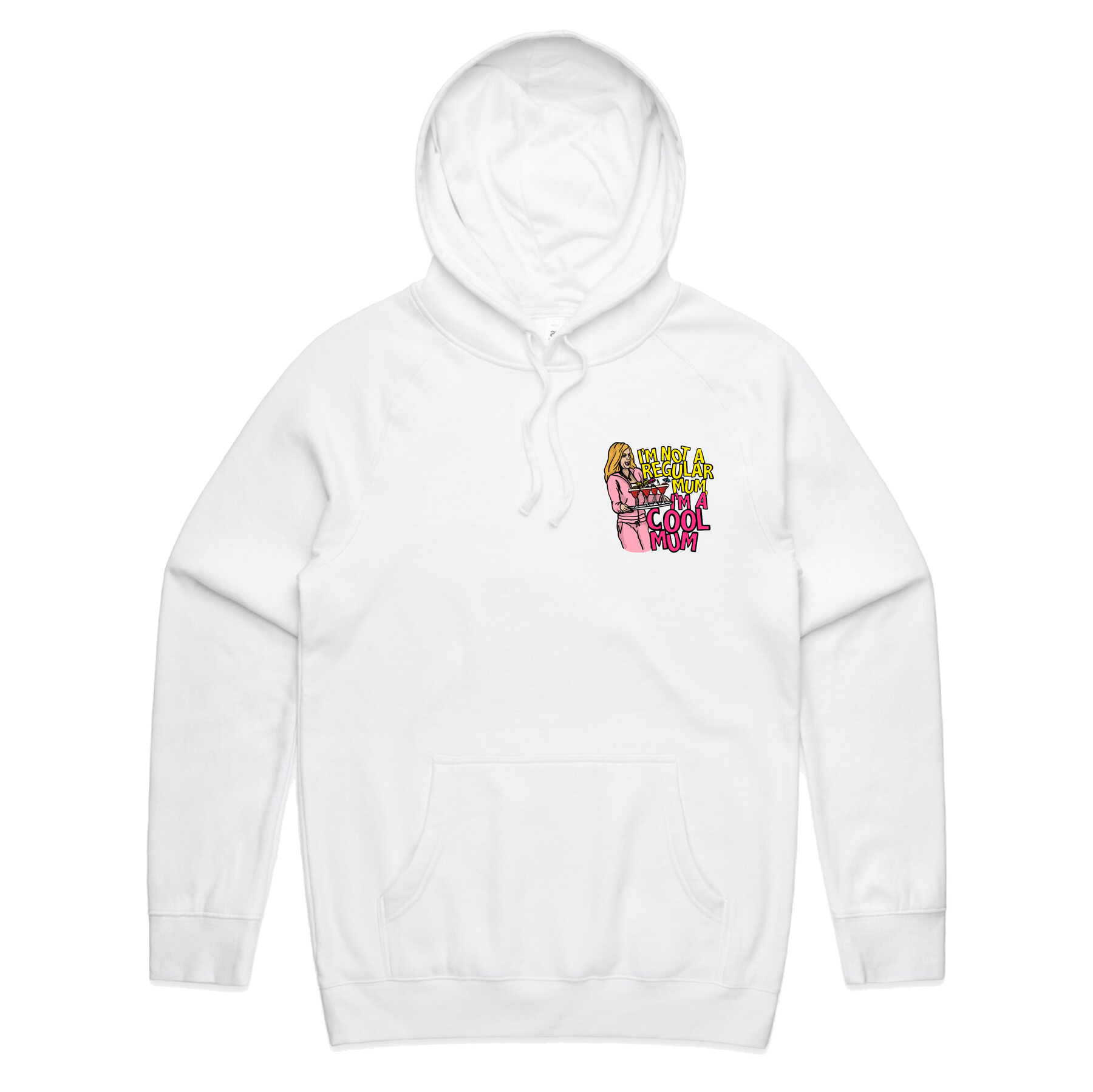 S / White / Small Front Design Cool Mum ๐๐ธ - Unisex Hoodie
