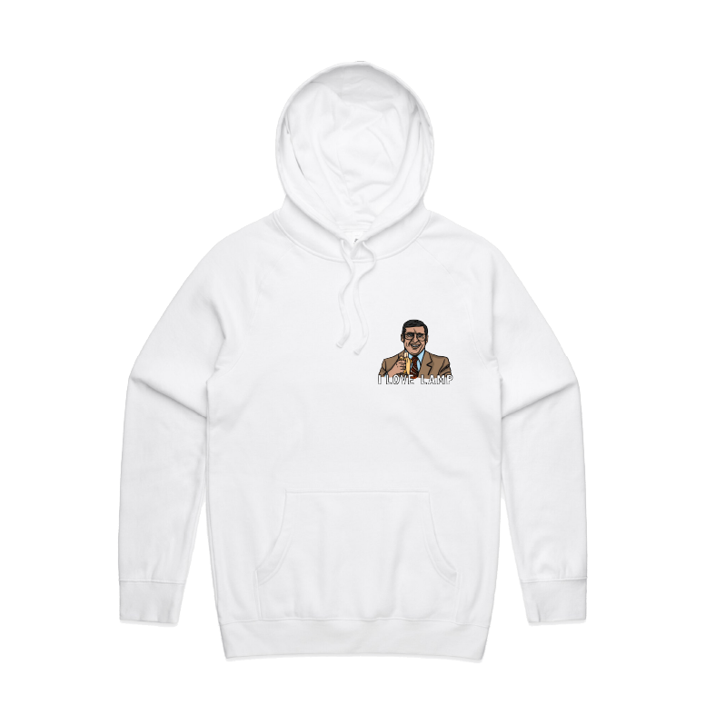 S / White / Small Front Design I Love Lamp ❤️ - Unisex Hoodie