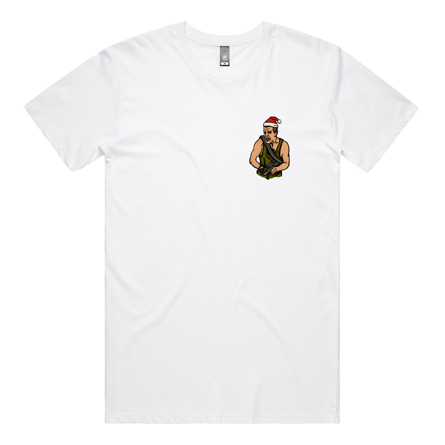 S / White / Small Front Design John McClane Christmas ๐งจ๐ - Men's T Shirt