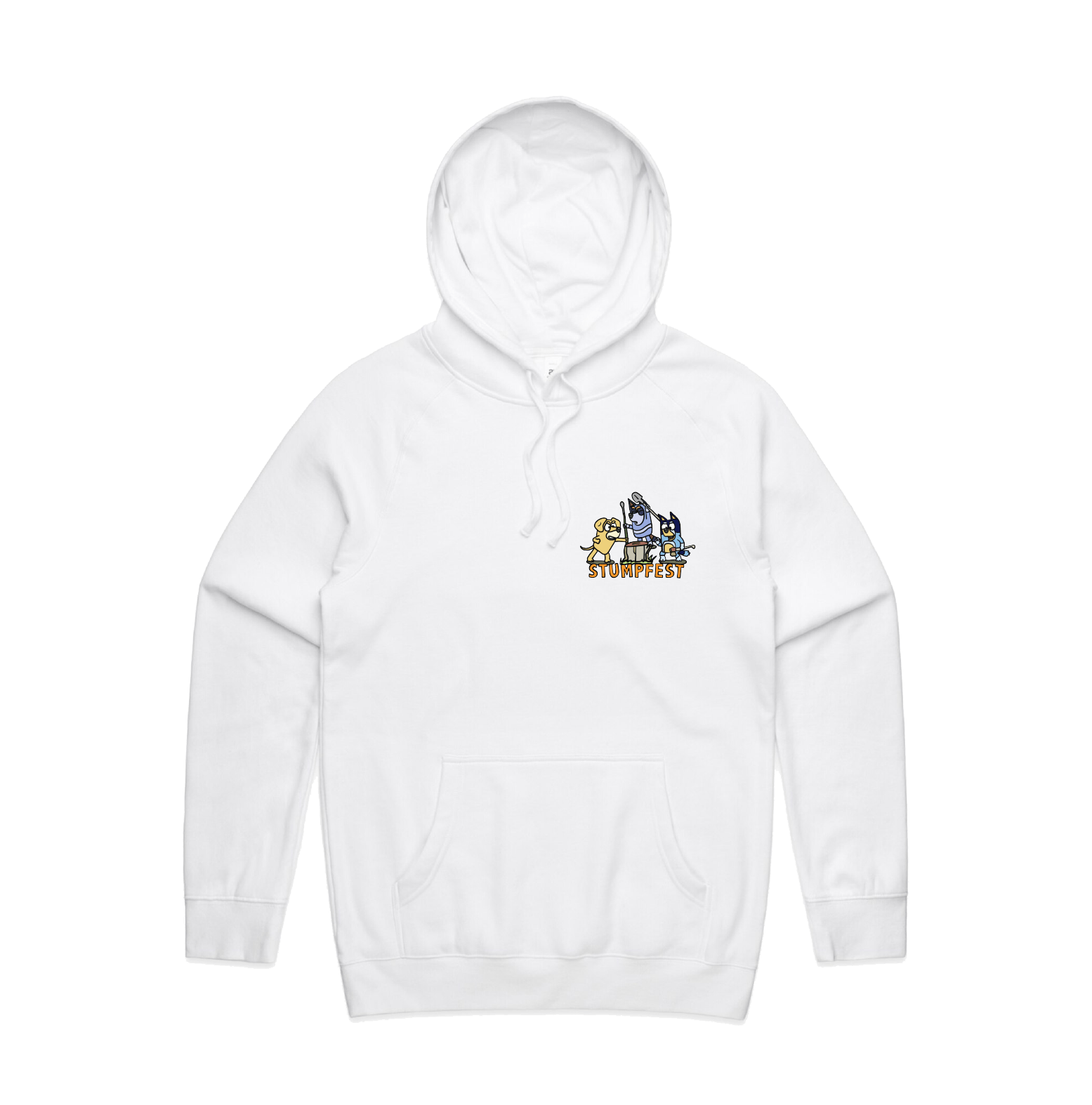 S / White / Small Front Design Stumpfest 🪓 - Unisex Hoodie