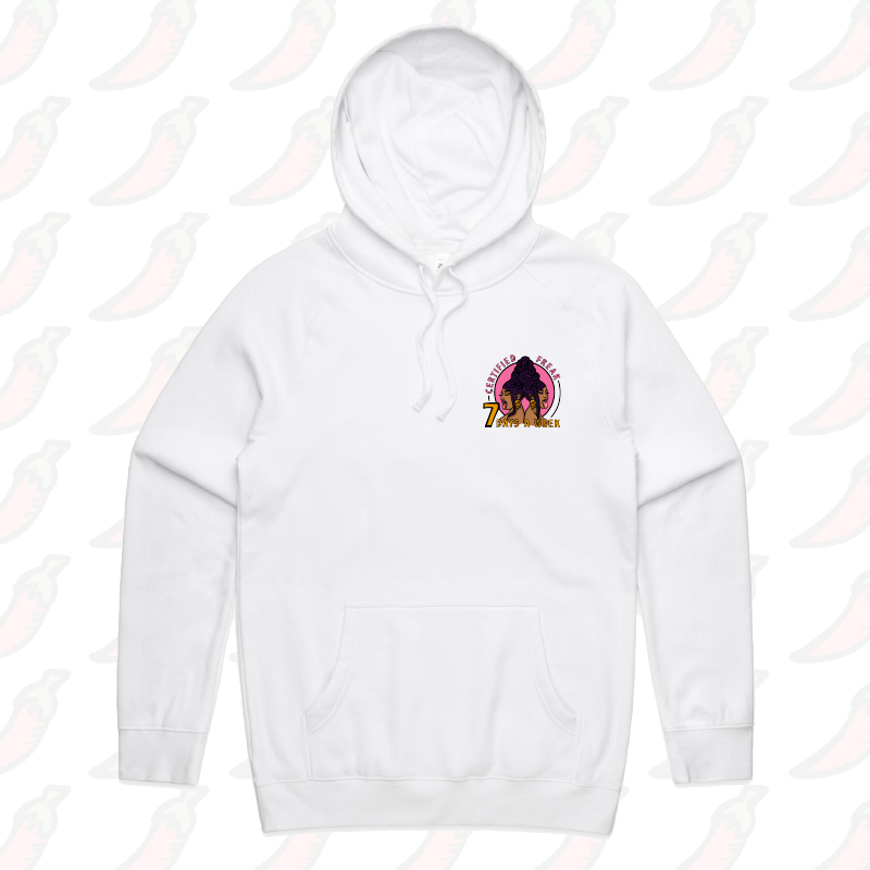 S / White / Small Front Design WAP 😻 - Unisex Hoodie