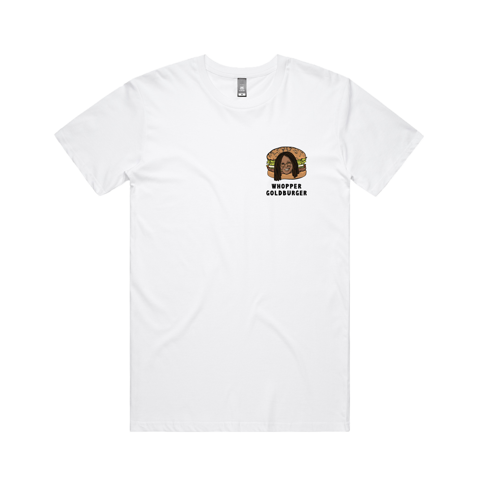 S / White / Small Front Design Whopper Goldburger ๐ - Men's T Shirt