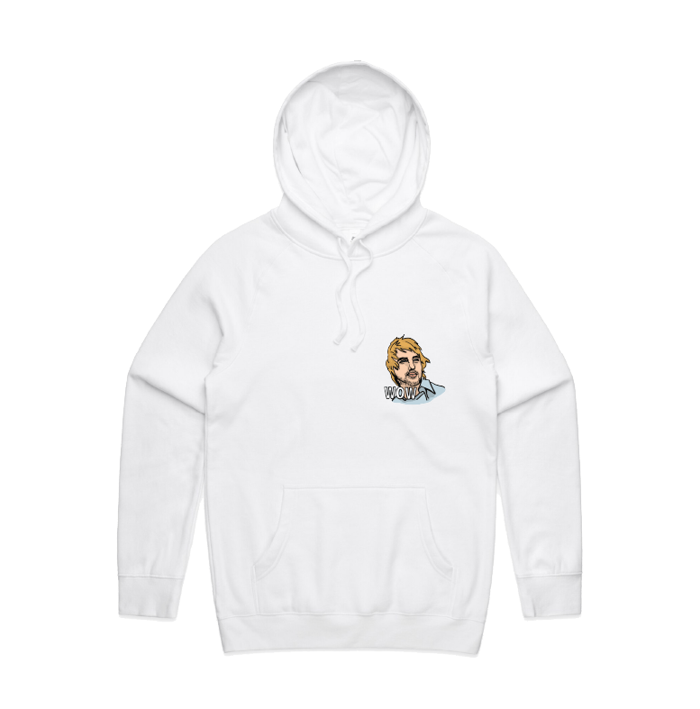 S / White / Small Front Design Wow ๐ฒ - Unisex Hoodie