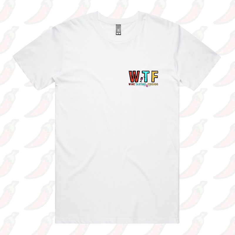 S / White / Small Front Design WTF ๐ท๐
โ Men's T Shirt